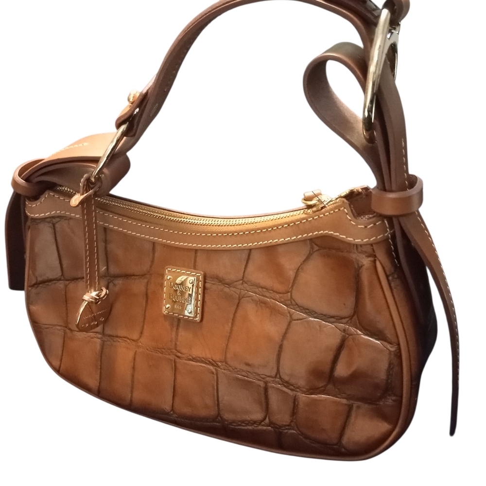 Dooney & Burke Brown Leather Hobo Shoulder Bag, Vintage! NWOT